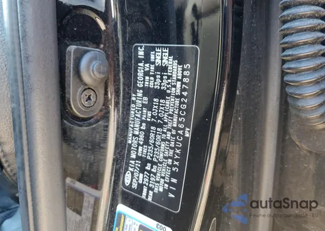 2012 Kia Sorento Ex from USA, damaged, VIN 5XYKUCA65CG247885